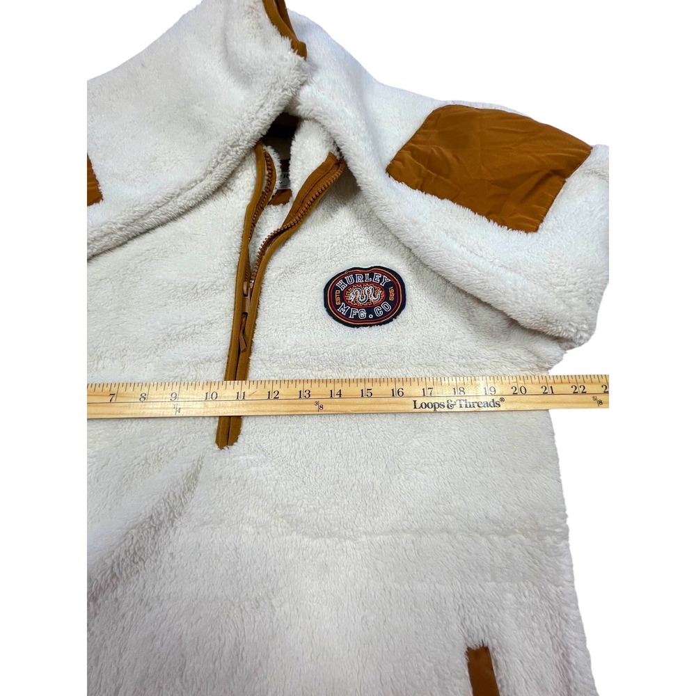 Hurley Cream Fleece Quarter-Zip Sweatshirt - Picture 15 of 16